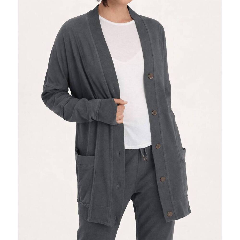 NEW WEARABLES trude long sleeve cardigan in gray